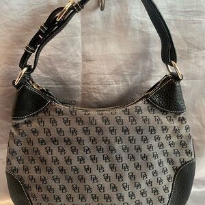 Dooney & Bourke dark blue and Gray Shoulder Bag